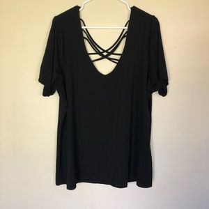 Torrid black cross cross tee